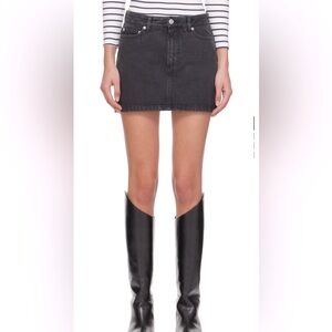 A.P.C. Black Denim Miniskirt - Size 36 - NWT